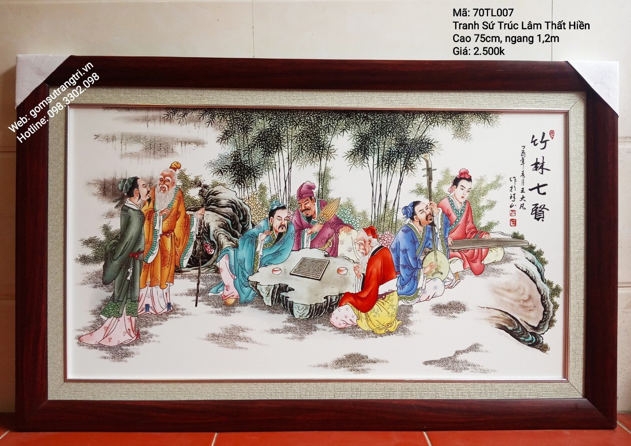 Tranh Sứ Trúc Lâm Thất Hiền
